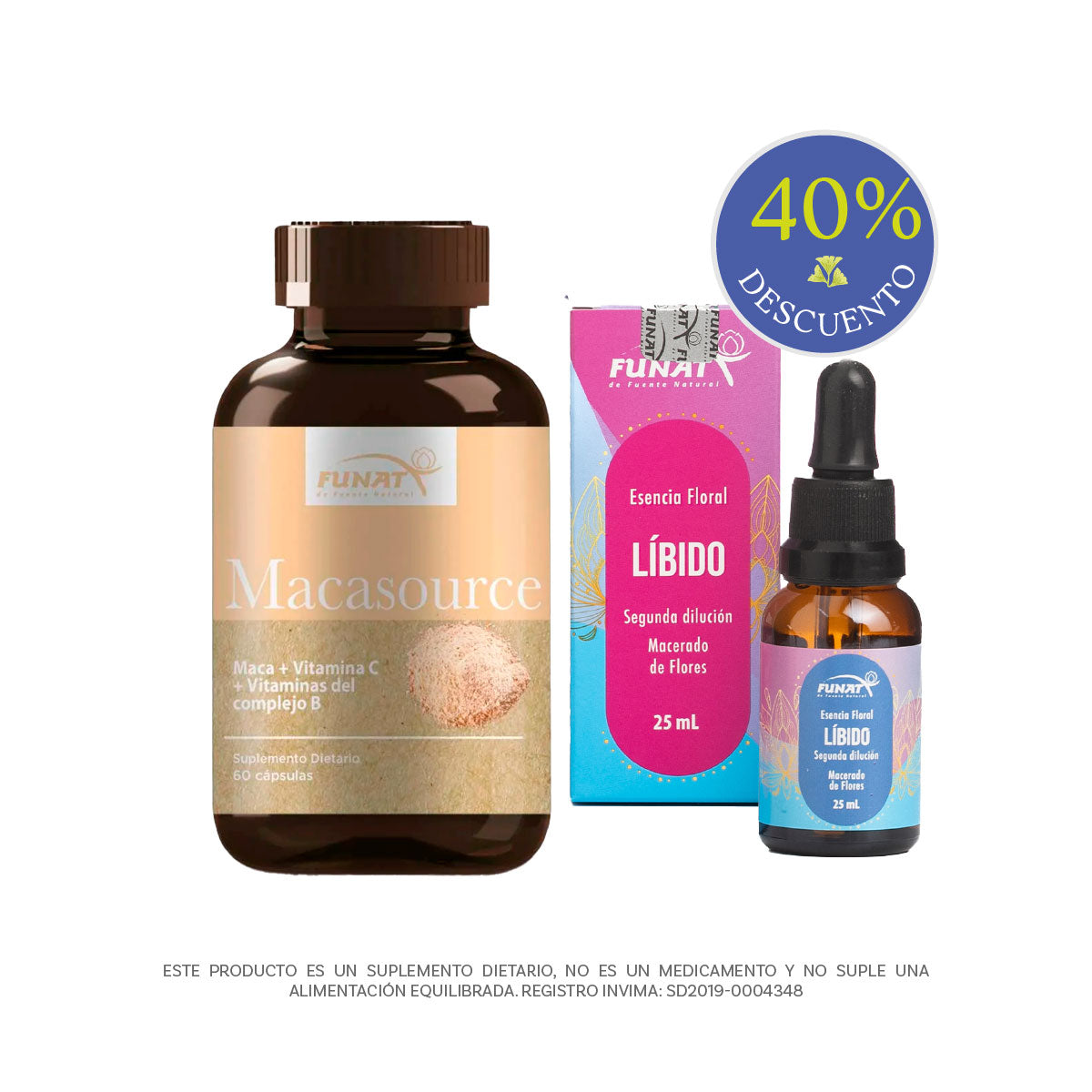 Compra de Macasource y lleva esencia Floral Libido con un 40% de descuento