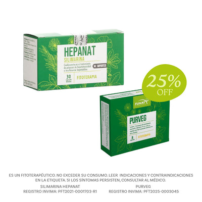 Compra de Silimarina Hepanat x 30 S/g Caja 3 blister lleva Purveg cap x 8 con un 25% de descuento