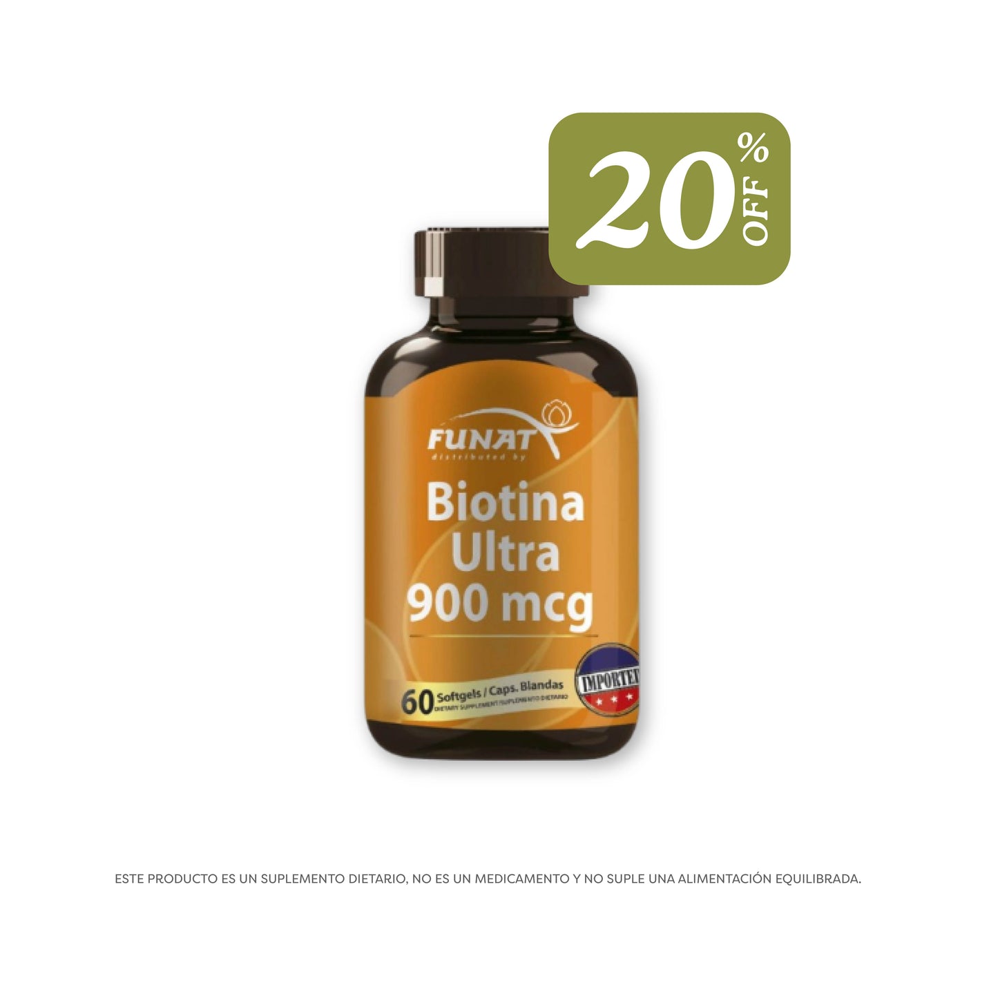 20% de descuento en biotina ultra mcg x 60 n.s/g imortado
