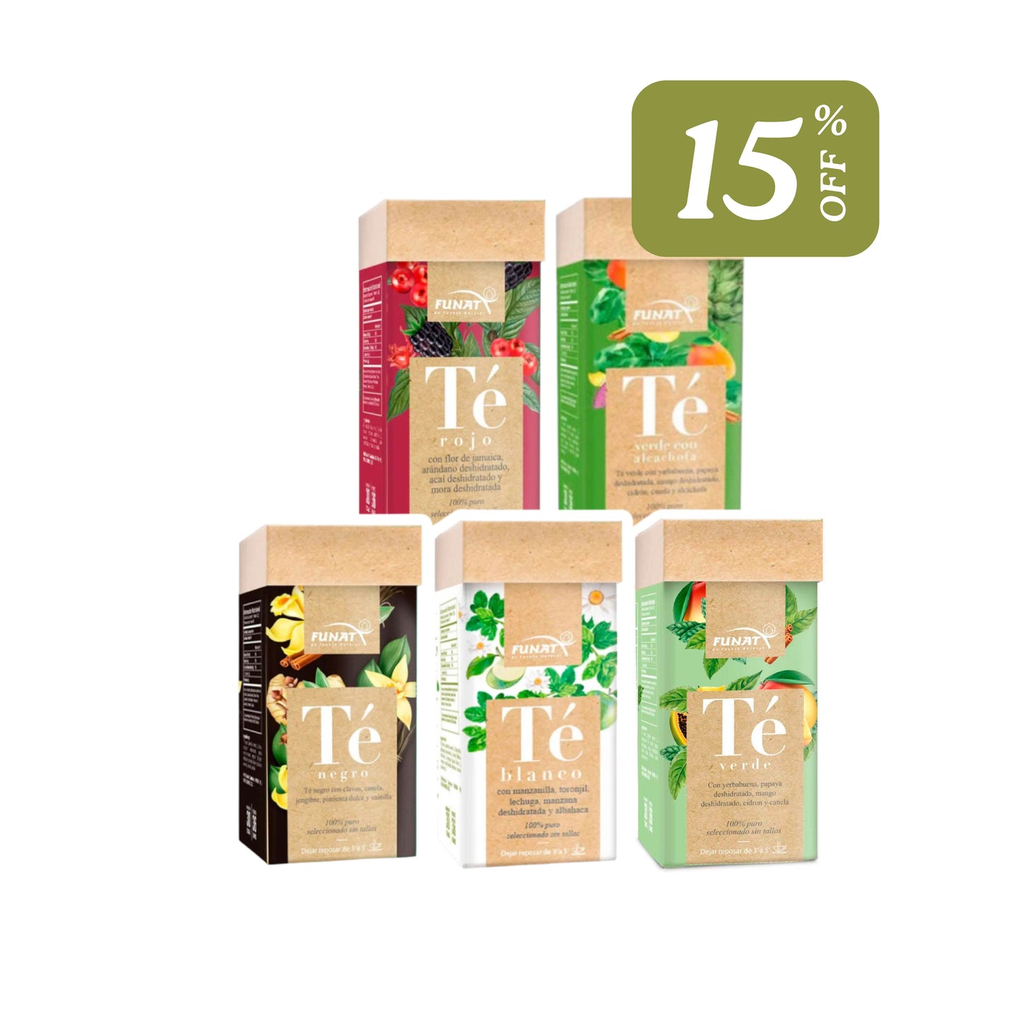 15% de descuento en te negro caja x 30 sobres