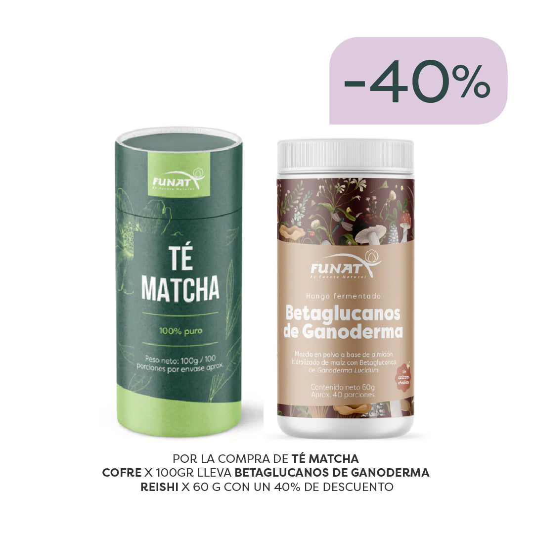 Por La Compra De Te Matcha Cofre X 100gr Lleva Betaglucanos De Ganoderma Reishi X 60 G Con Un 40% De Descuento