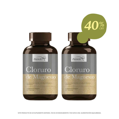 Por la compra de cloruro magnesio x 60 tabletas lleva la segunda unidad  cloruro magnesio x 60 tabletas con un 40% de descuento