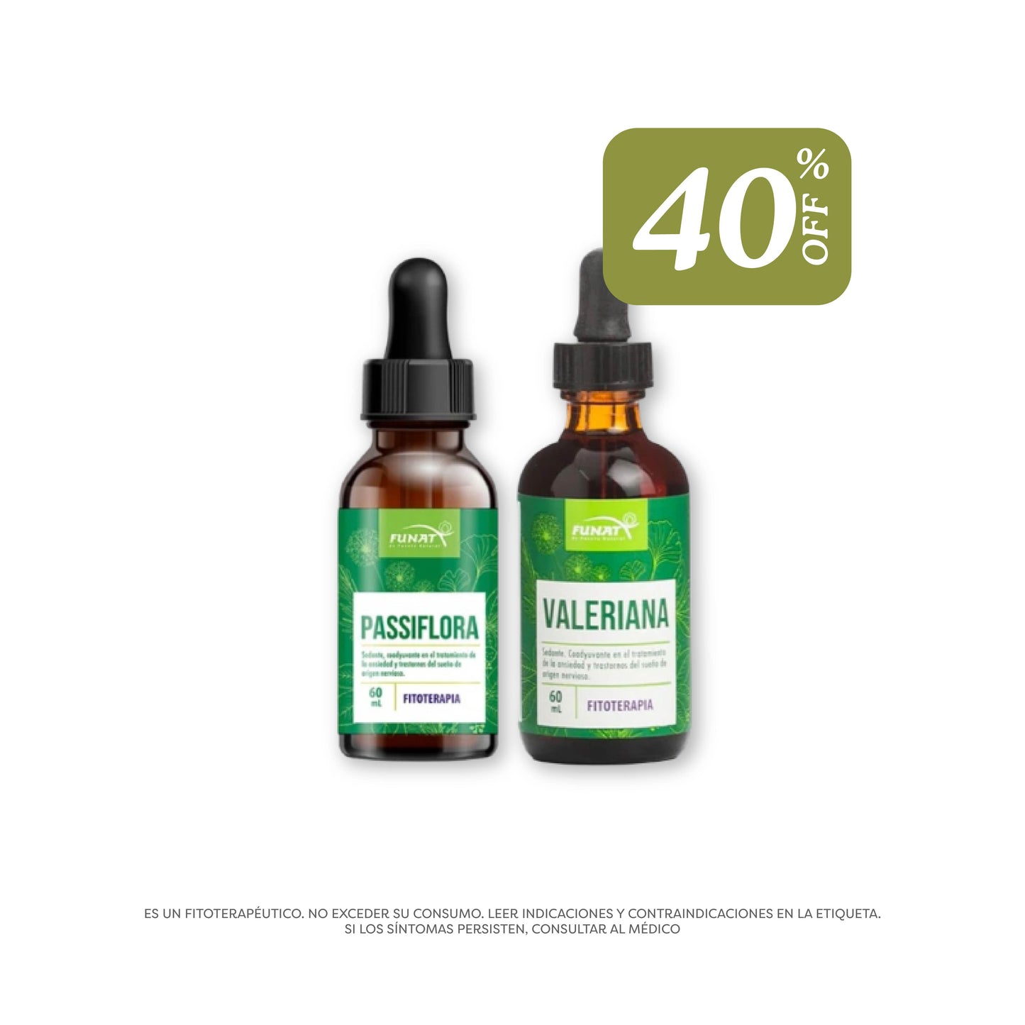 por la compra de passiflora extracto x 60 ml lleva valeriana extracto x 60 ml con un 40% de descuento