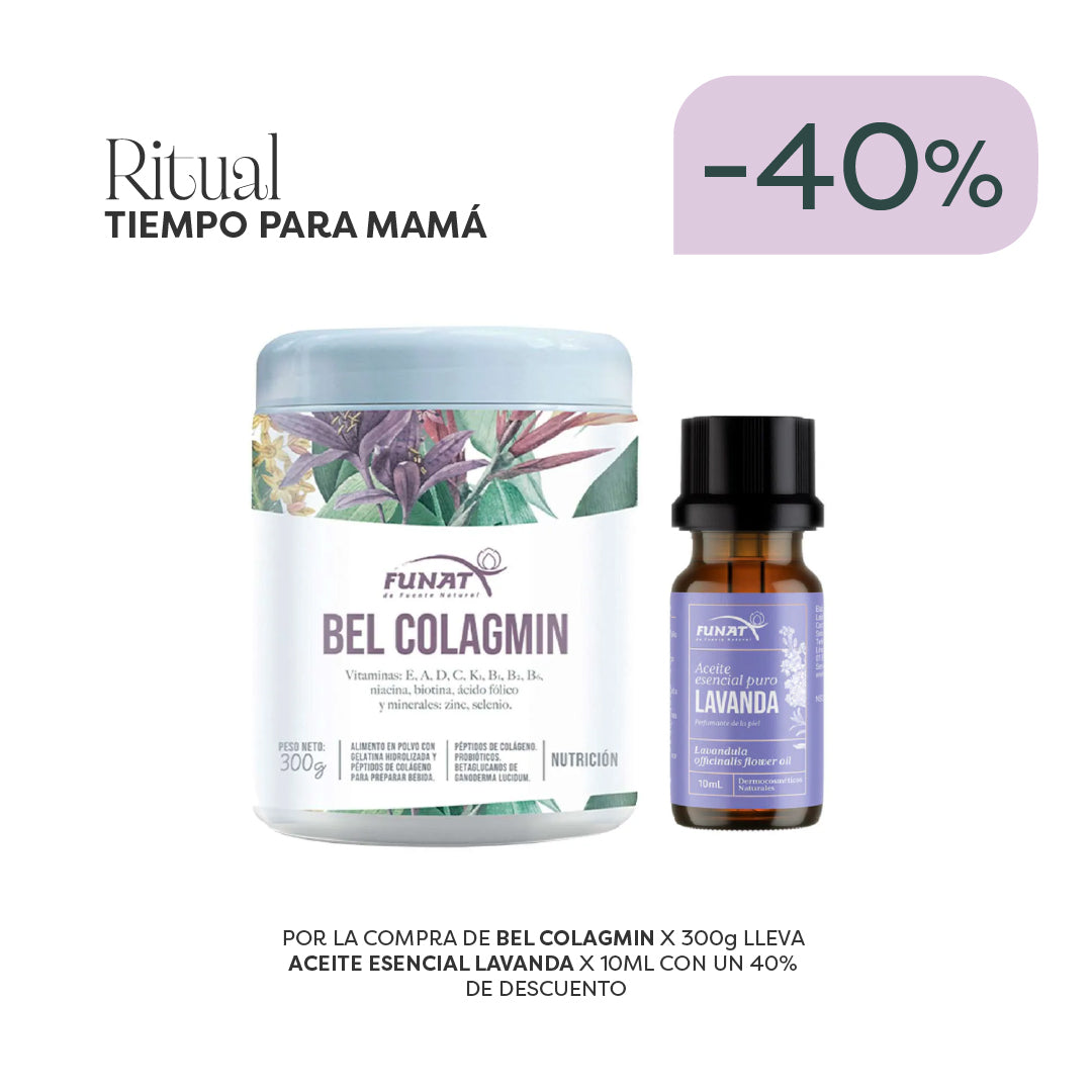 RITUAL TIEMPO PARA MAMÁ Compra De Bel Colagmin X 300G Lleva Aceite Esencial Lavanda X 10ml Con Un 40%