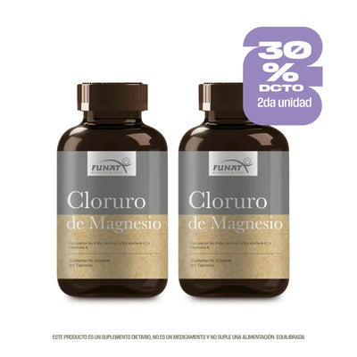Por la compra de Cloruro de Magnesio x 60 tabletas, lleva una segunda unidad con 30% OFF