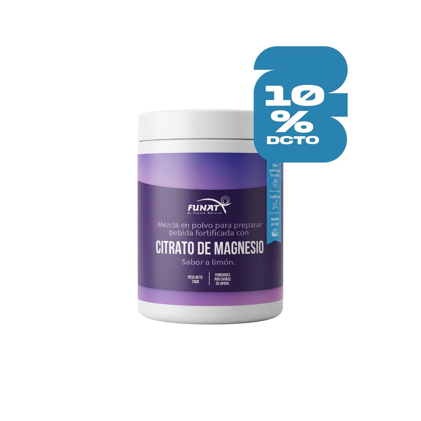 Citrato de magnesio en polvo 240Gr