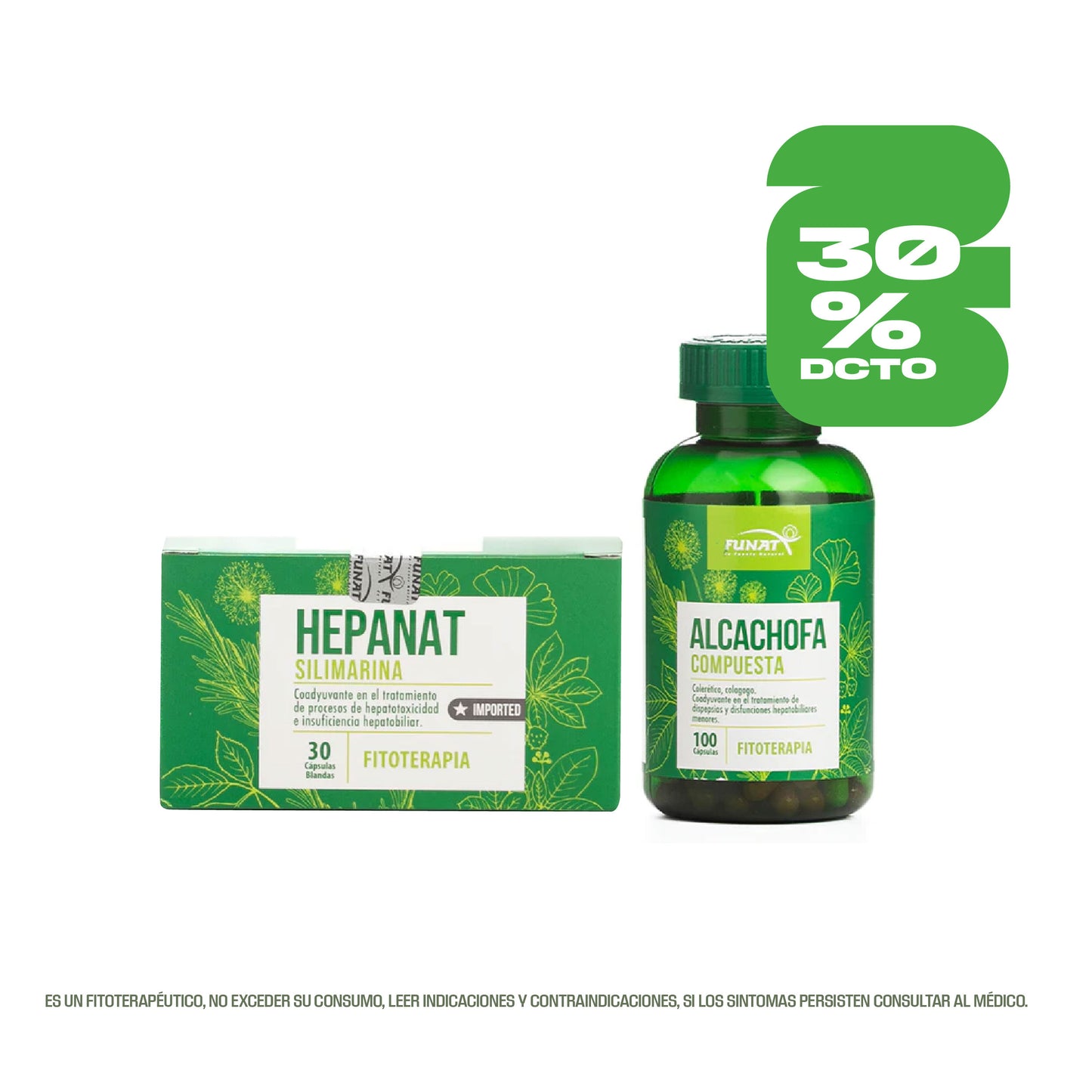 Por la compra de Silimarina Hepanat x30S/G lleva Alcachofa Compuesta x100cáps con 30% Off
