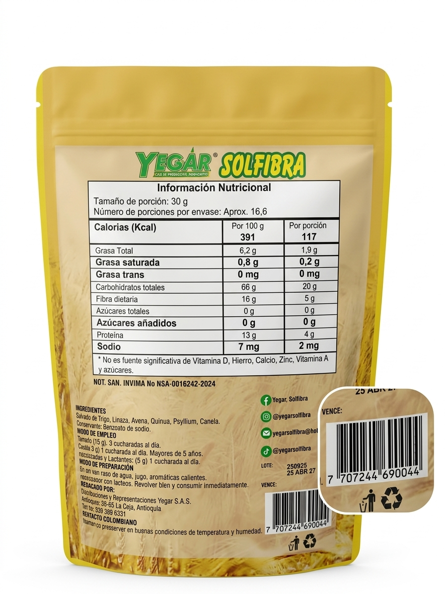 Sol Fibra X 500 Gr