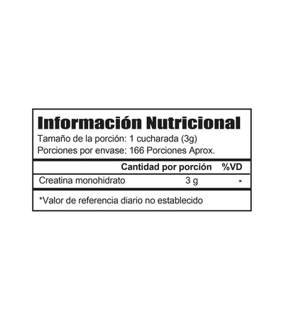 Imn Creatina Sin Sabor 500 Gr