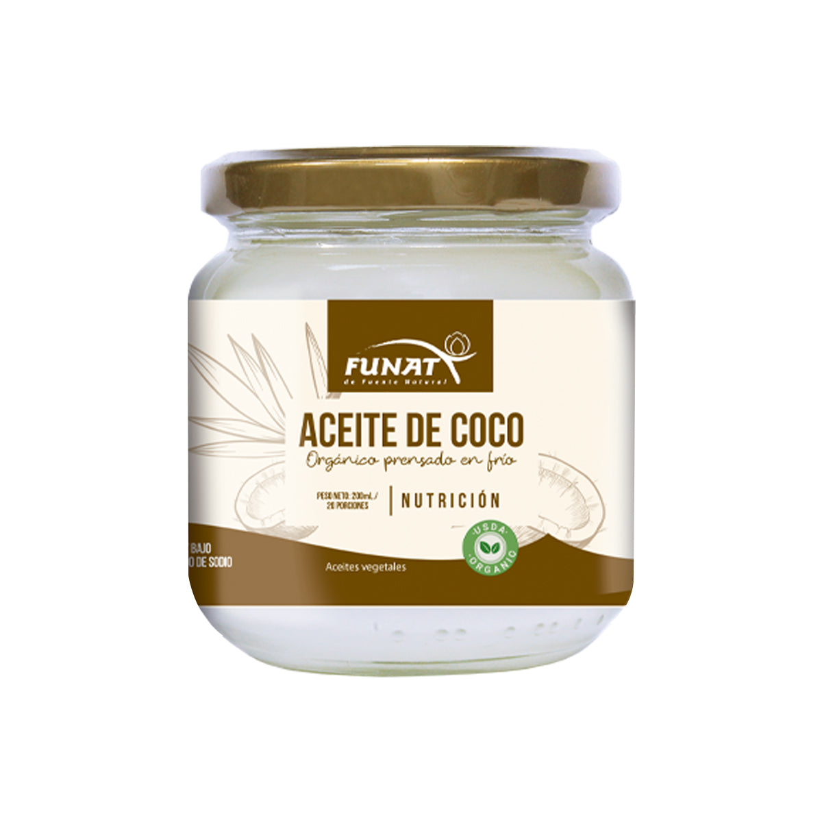 Aceite de coco orgánico 200 ml