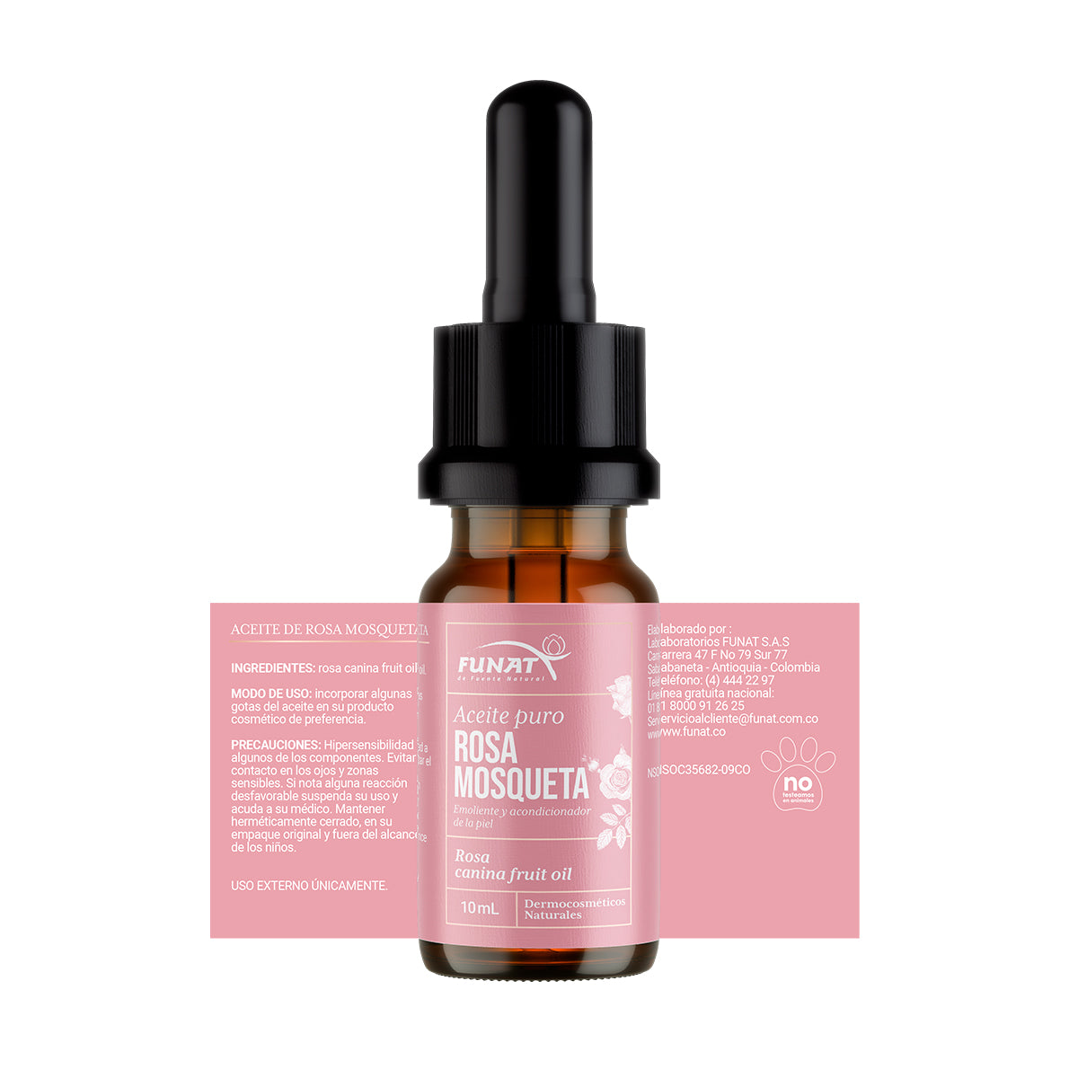 Aceite de rosa mosqueta x 10ml lleva crema azucena y concha de nacar 70g