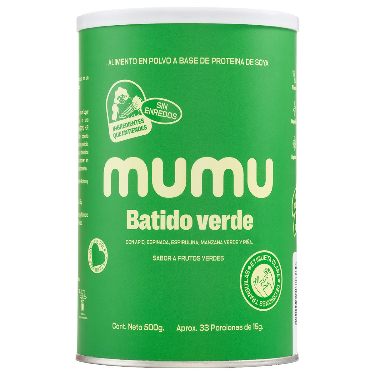 BATIDO VERDE EN POLVO 500 GR MUMU