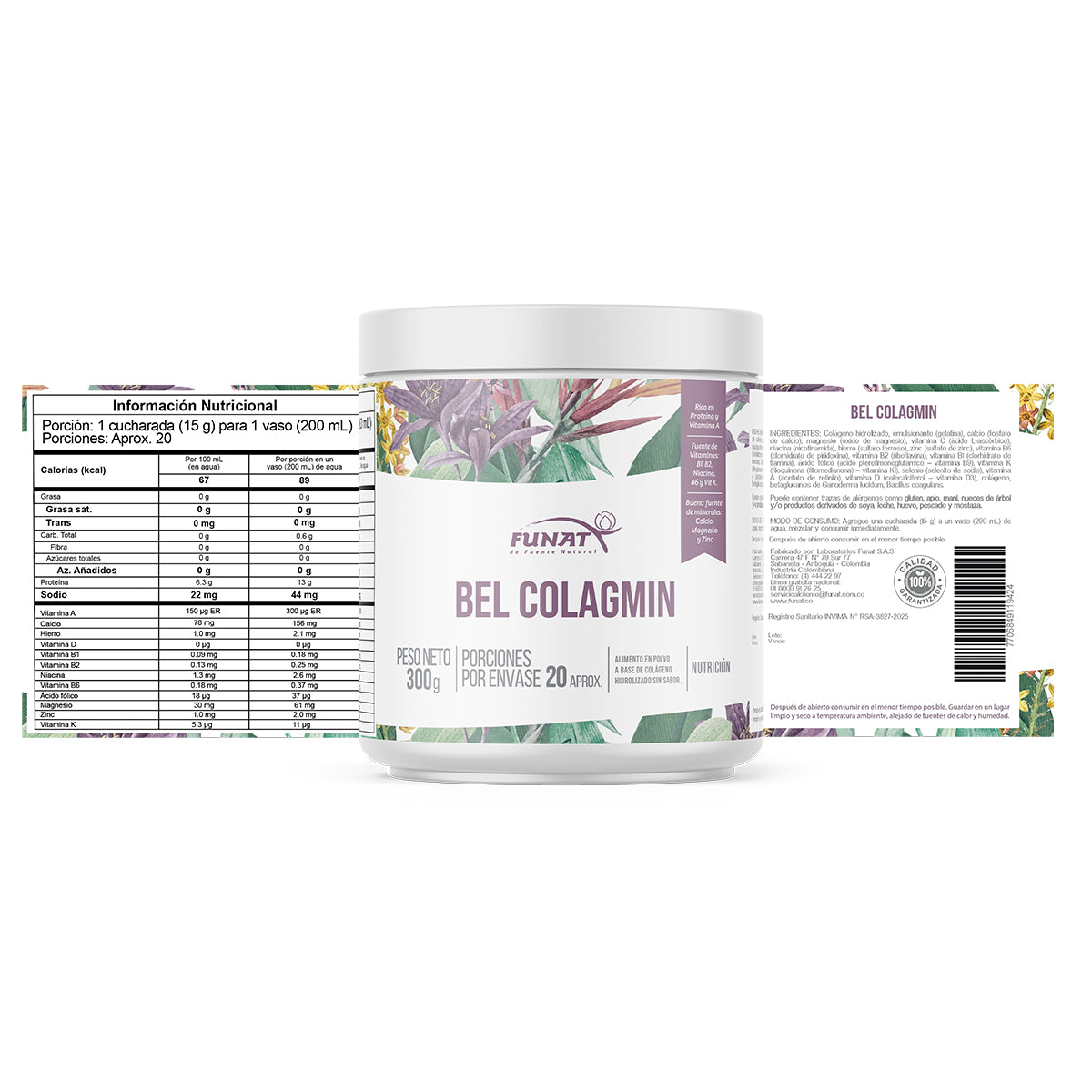 Bel Colagmin péptidos de colágeno