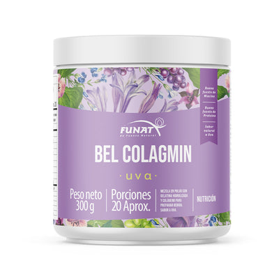 Bel colagmin x 300 gr sabor uva lleva omega 3 (dha + epa)pote x 60 caps
