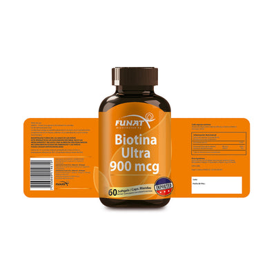 Biotina ultra 900 mcg 60 softgels
