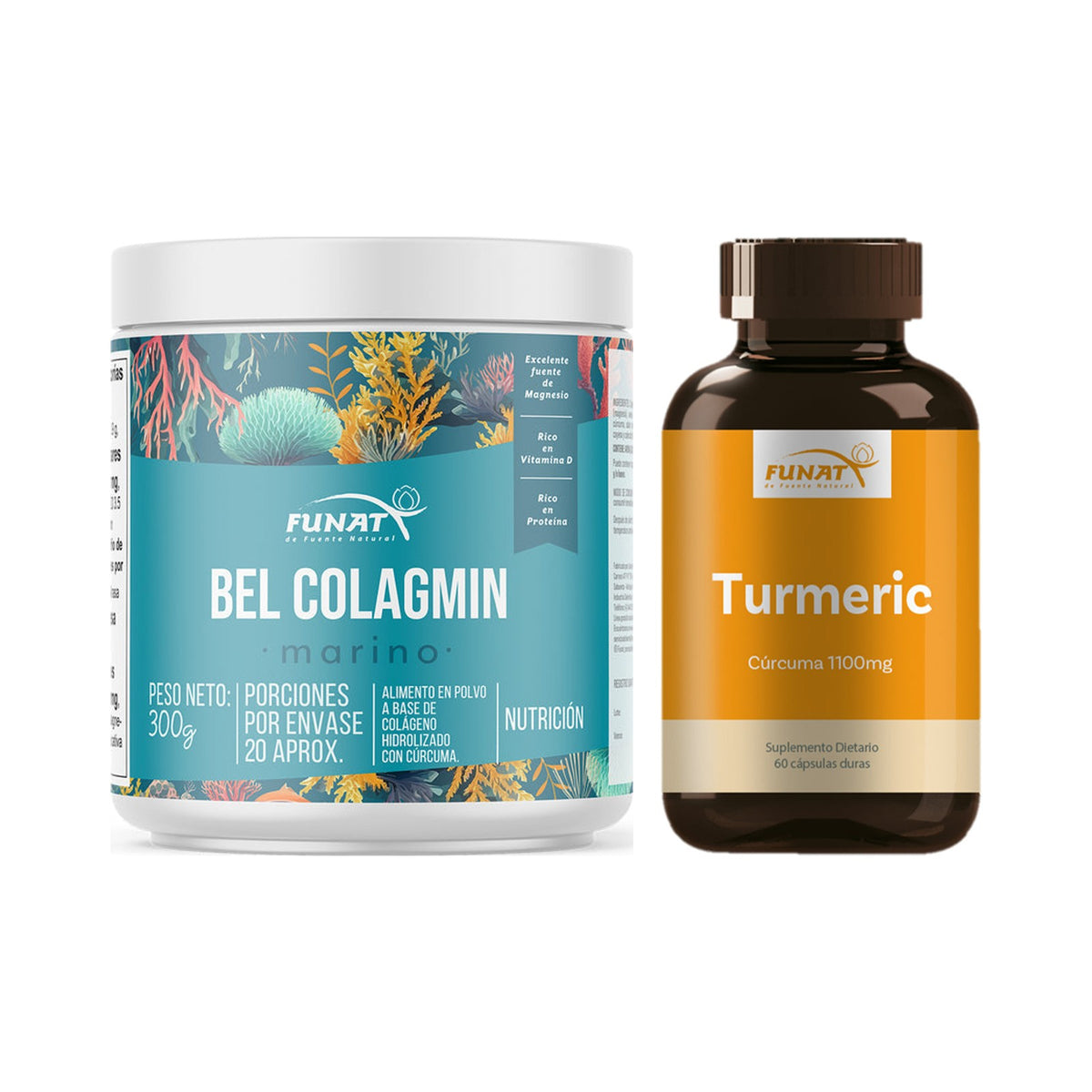 Bel colagmin marino x 300 gr lleva curcuma / turmeric x 60 caps