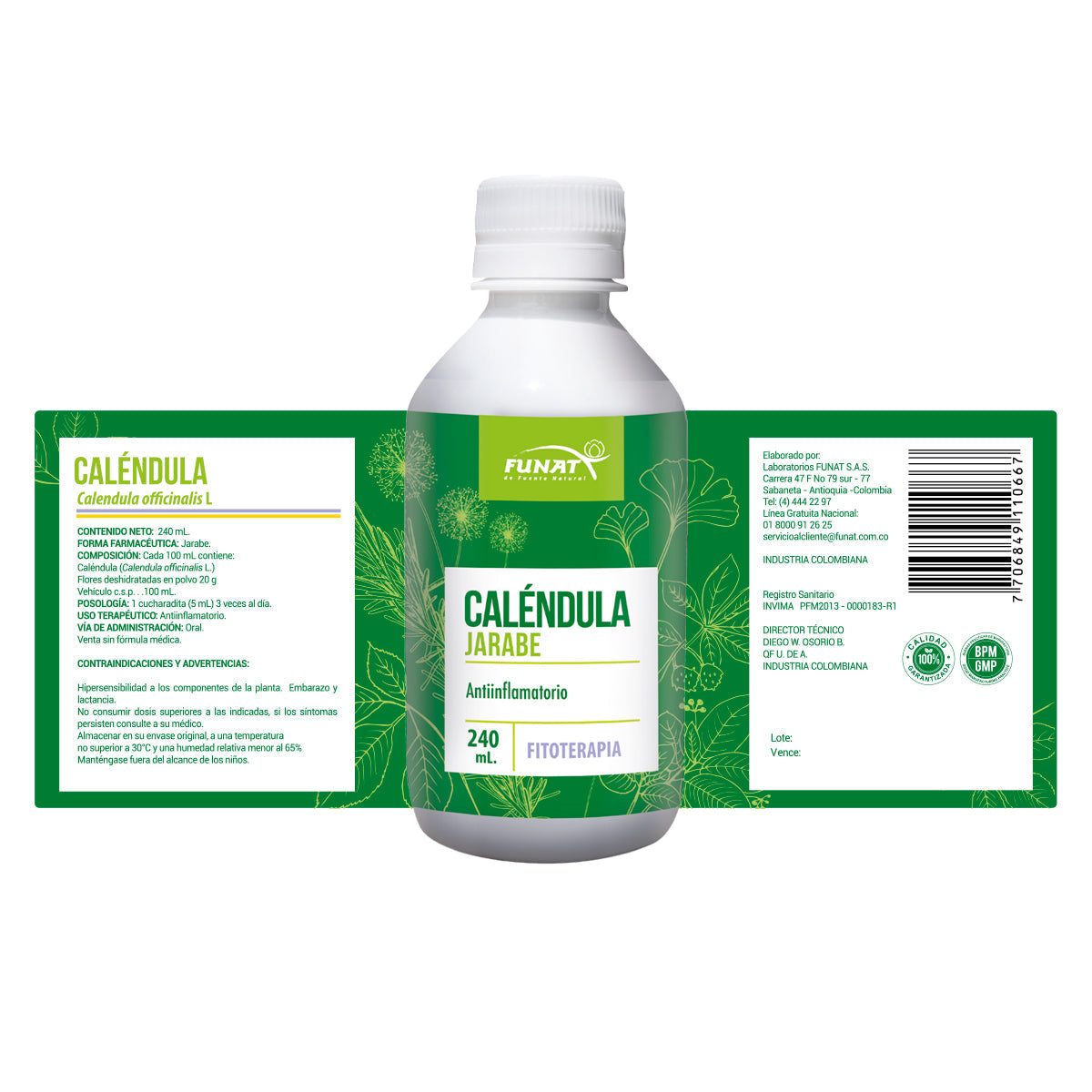 Caléndula jarabe 240 ml