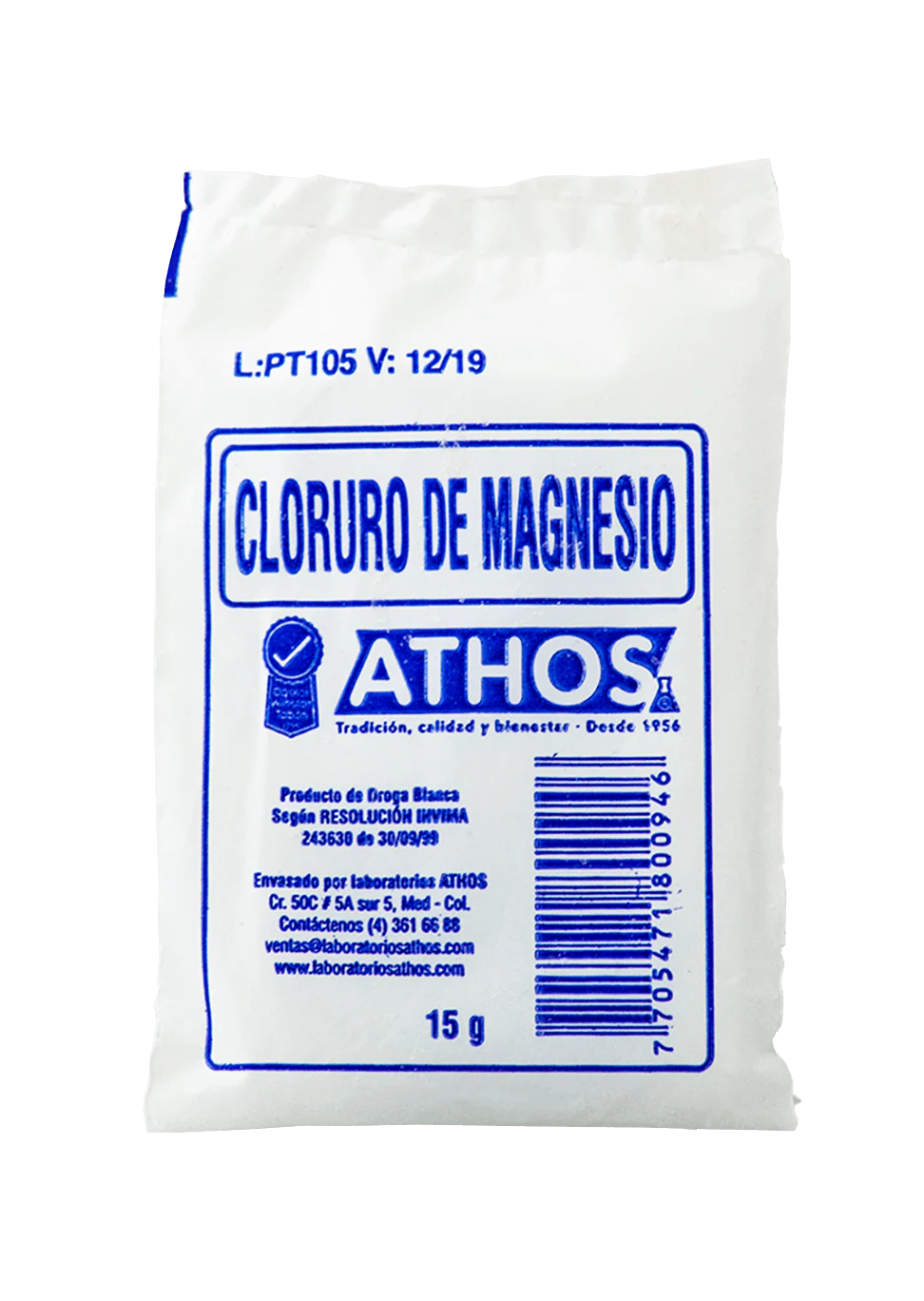 CLORURO DE MAGNESIO SOBRE ATHOS 15G