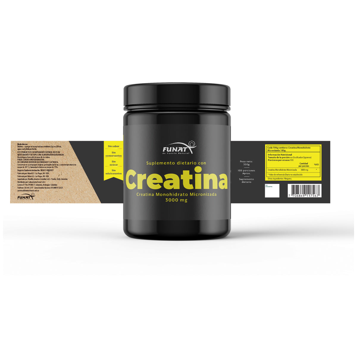 Creatina Monohidrato Micronizada 300G