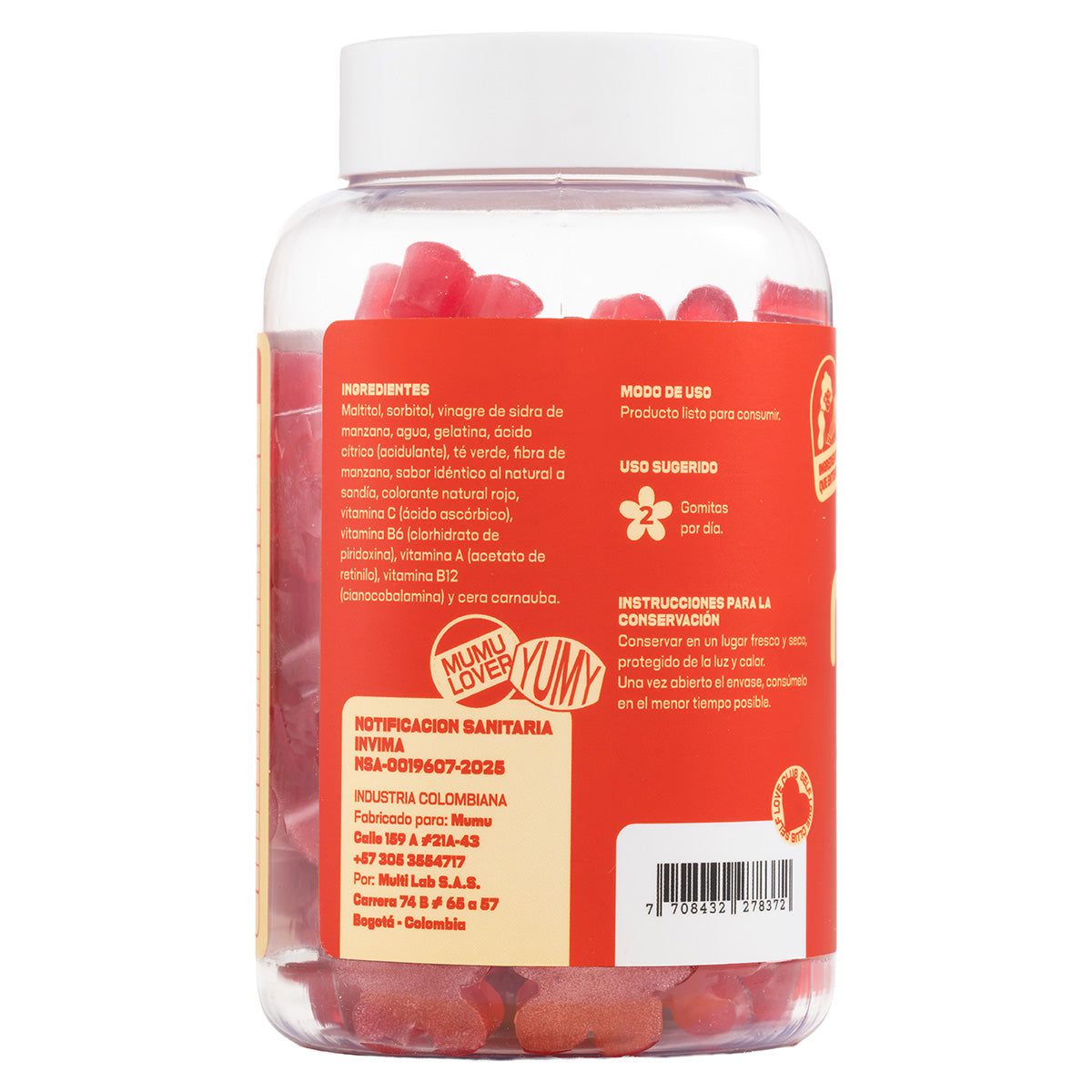 GOMITAS VINAGRE DE MANZANA 240 GR MUMU