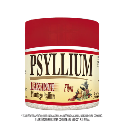 Psyllium fibra natural laxante pote 200 g