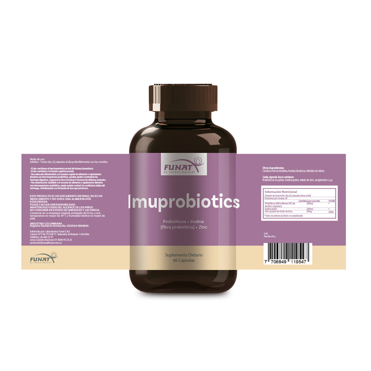 Probioticos (imuprobiotics) x 60 cap lleva gomitas probioticos x 45 unidades