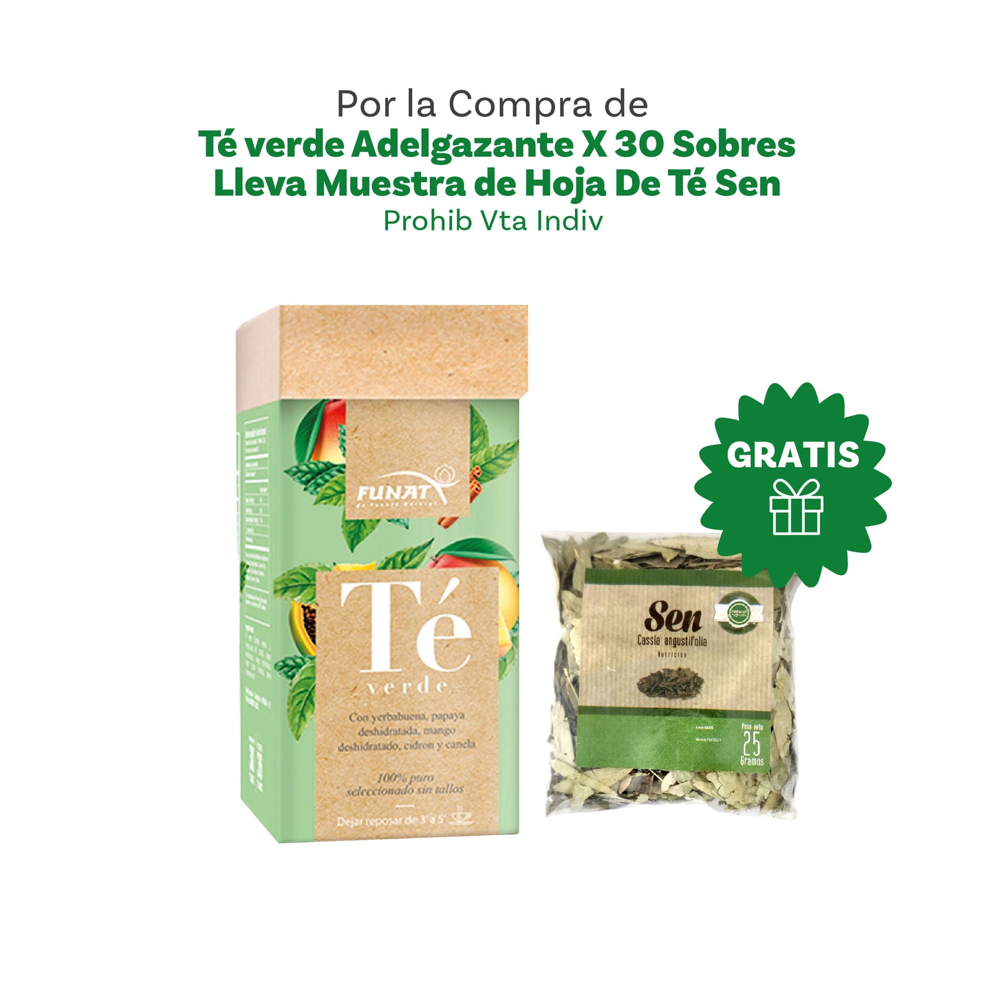 Te verde adelgaz caja x 30 Lleva hoja de sen prohib Gratis