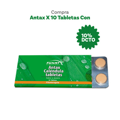 Caléndula tableta (antax) x 10 lleva la segunda x 10 con un 10% de descuento