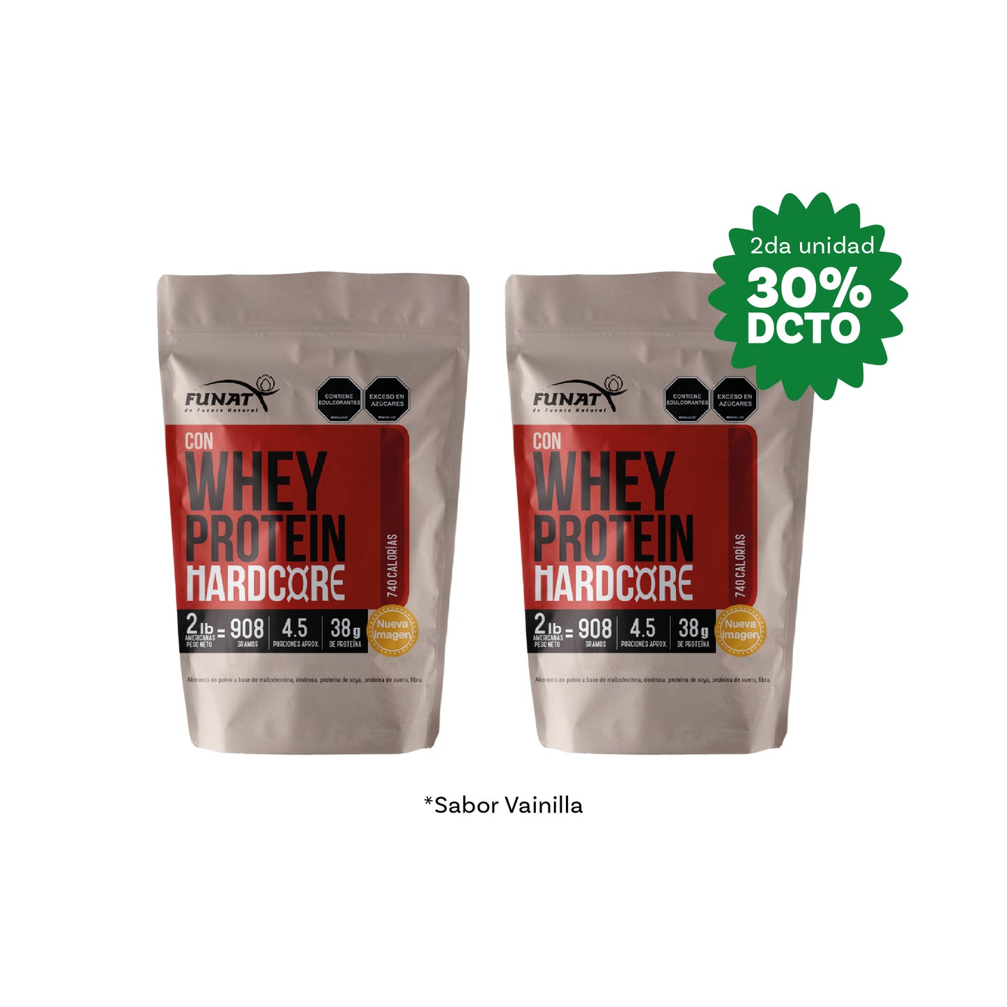 Whey Protein Hardcore 2lb OFERTA Segunda Unidad