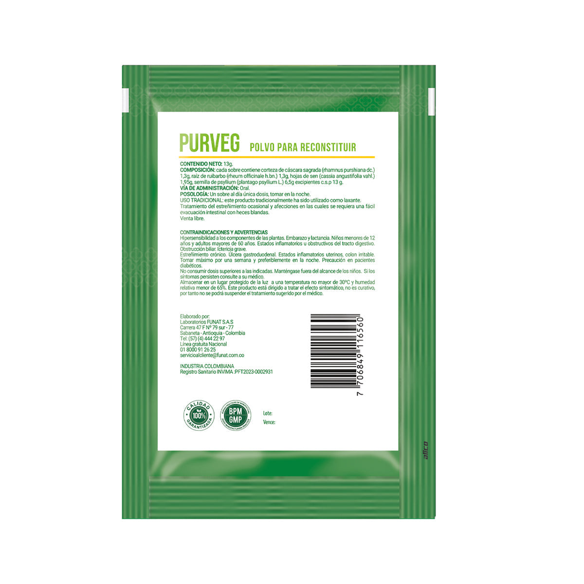 Purveg sachet 13 g
