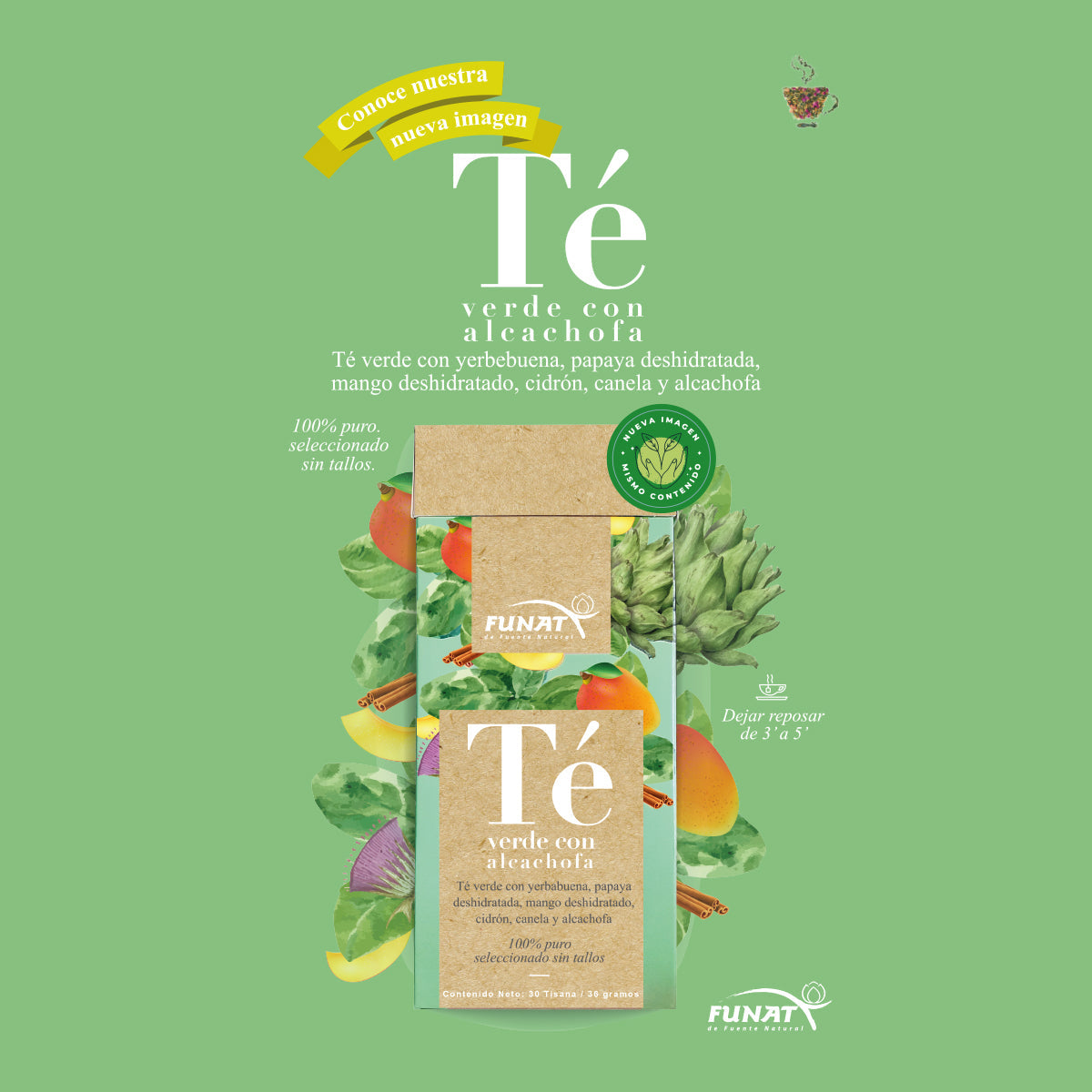 Té verde con alcachofa 30 sobres