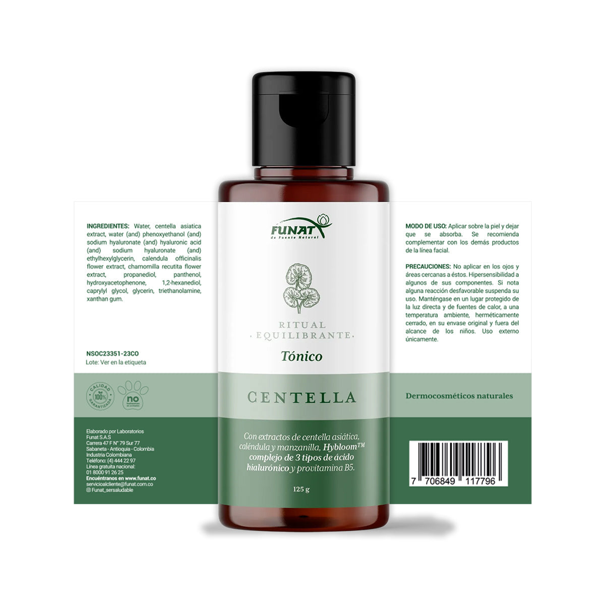 Tónico facial centella 125gr