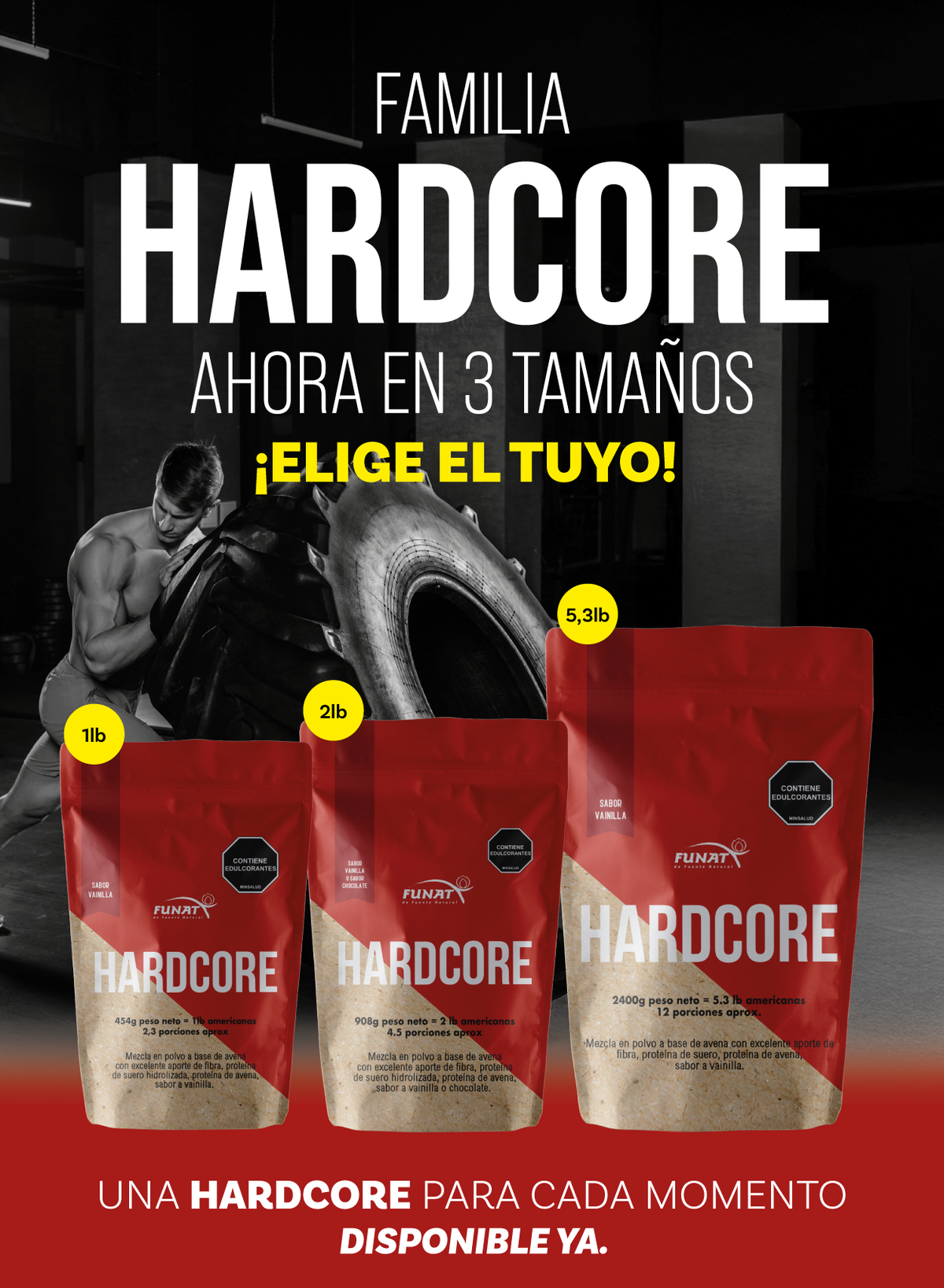 whey protein hardcore 5,3lb vainilla fun lleva funat levadura x 100 tabletas