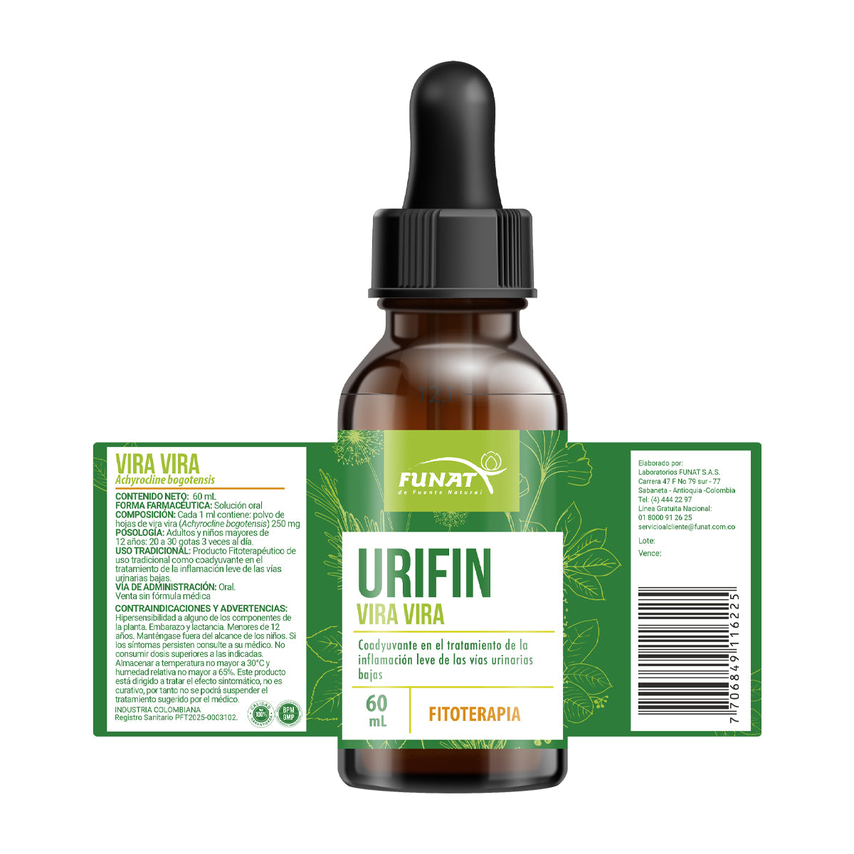 Urifín vira vira extracto 60 mL