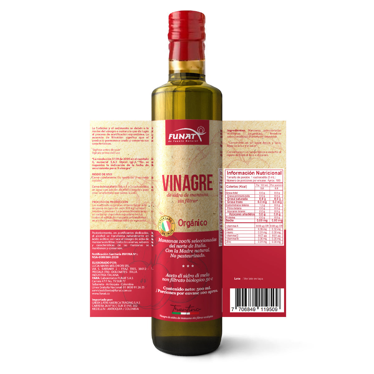 Vinagre manzana italia organic